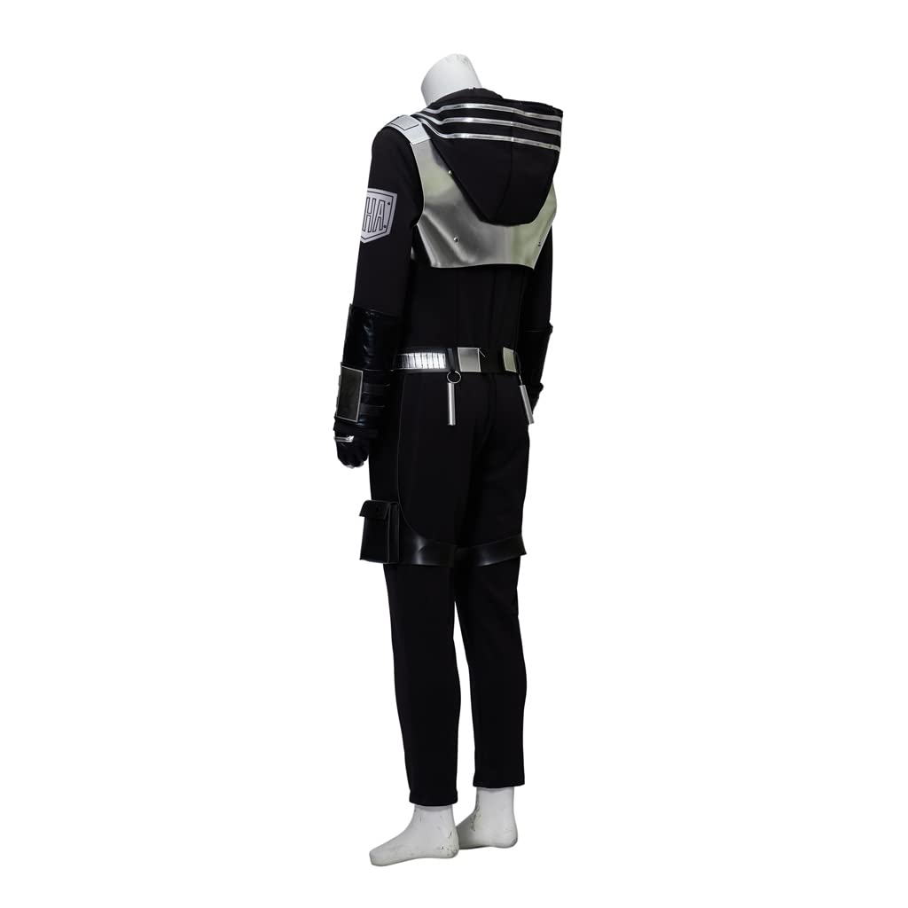 iSHOWcos Anime Men's Black Battle Suit Halloween Outfit - Image 3