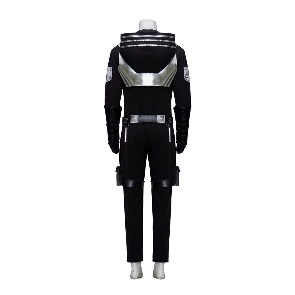 iSHOWcos Anime Men's Black Battle Suit Halloween Outfit - Image 4