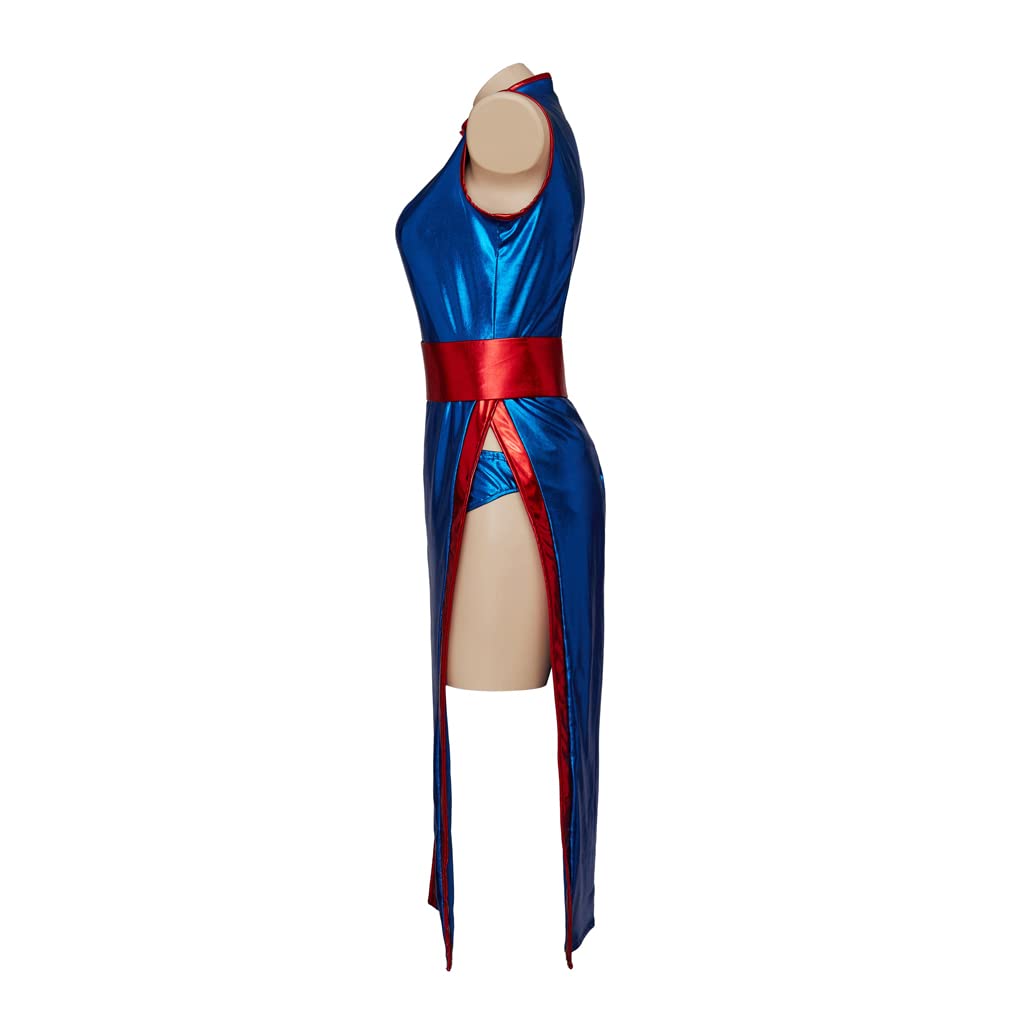 iSHOWcos Women's Sexy Blue Cheongsam Dress Halloween Suit - Image 3