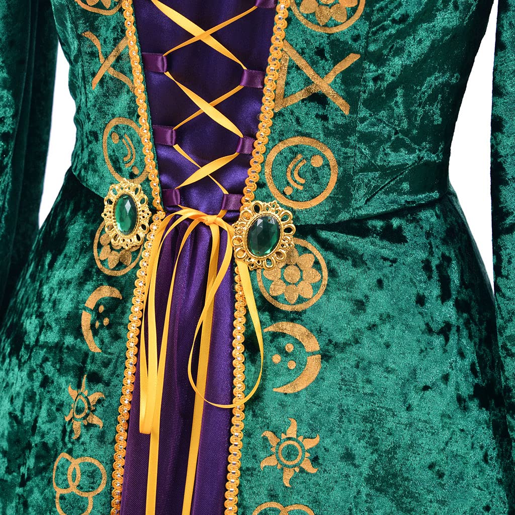 Medieval Witch Sister Cosplay Costume Womens Dress Halloween Costume Robe - Image 6